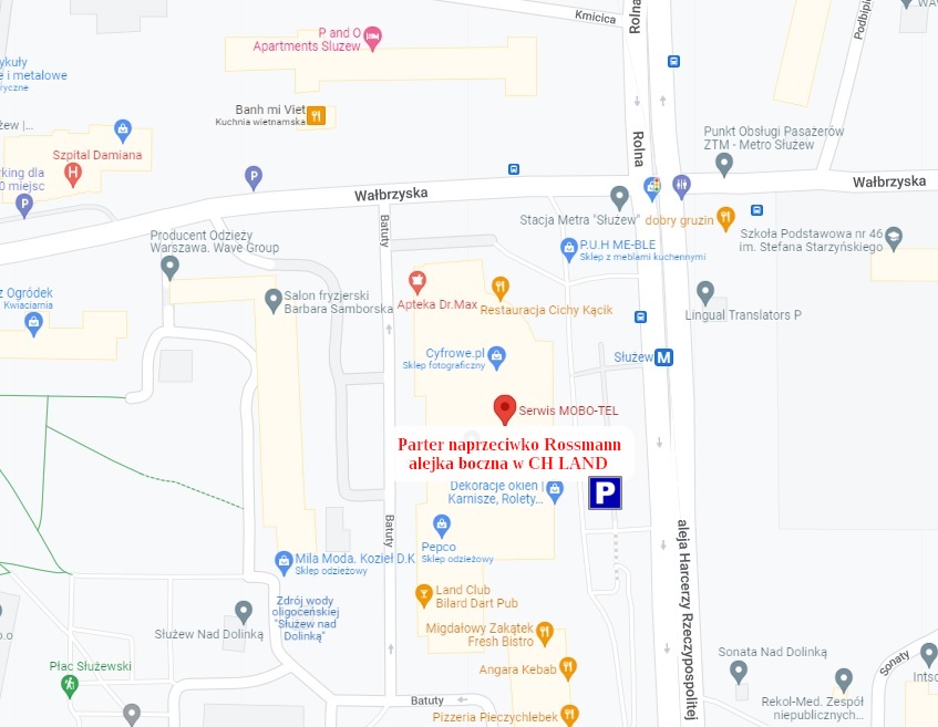 Naprawa telefonów Warszawa - Mapa Google